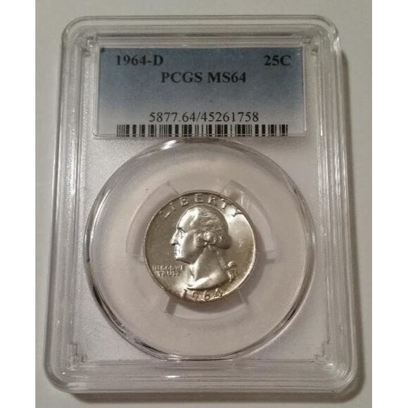 1964 D Washington Quarter MS64 PCGS - Picture 1 of 2